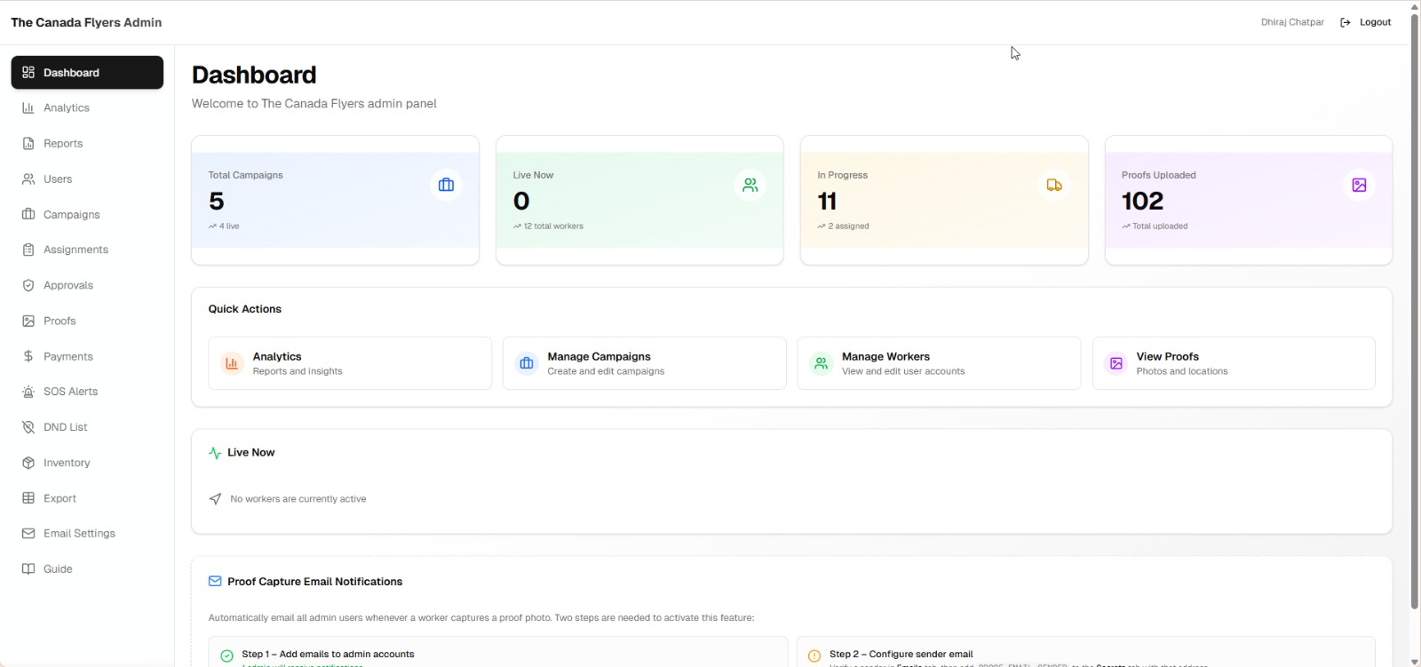 TrackSphere Dashboard